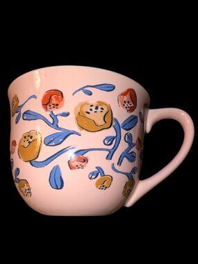 Opalhouse Stoneware Mug - Pink with Floral Design